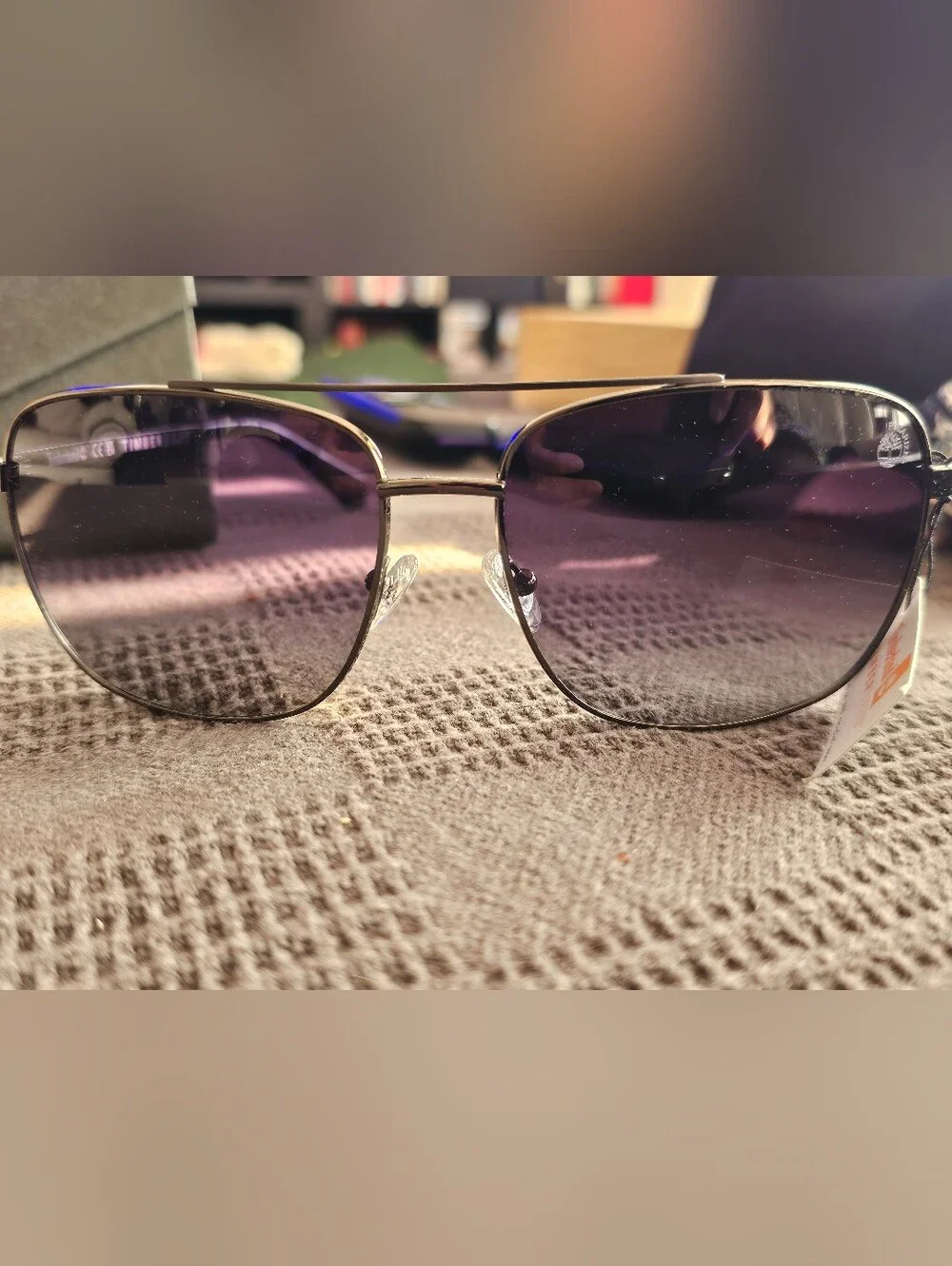Timberland Metal Aviator Sunglasses - Black Gradient Lenses